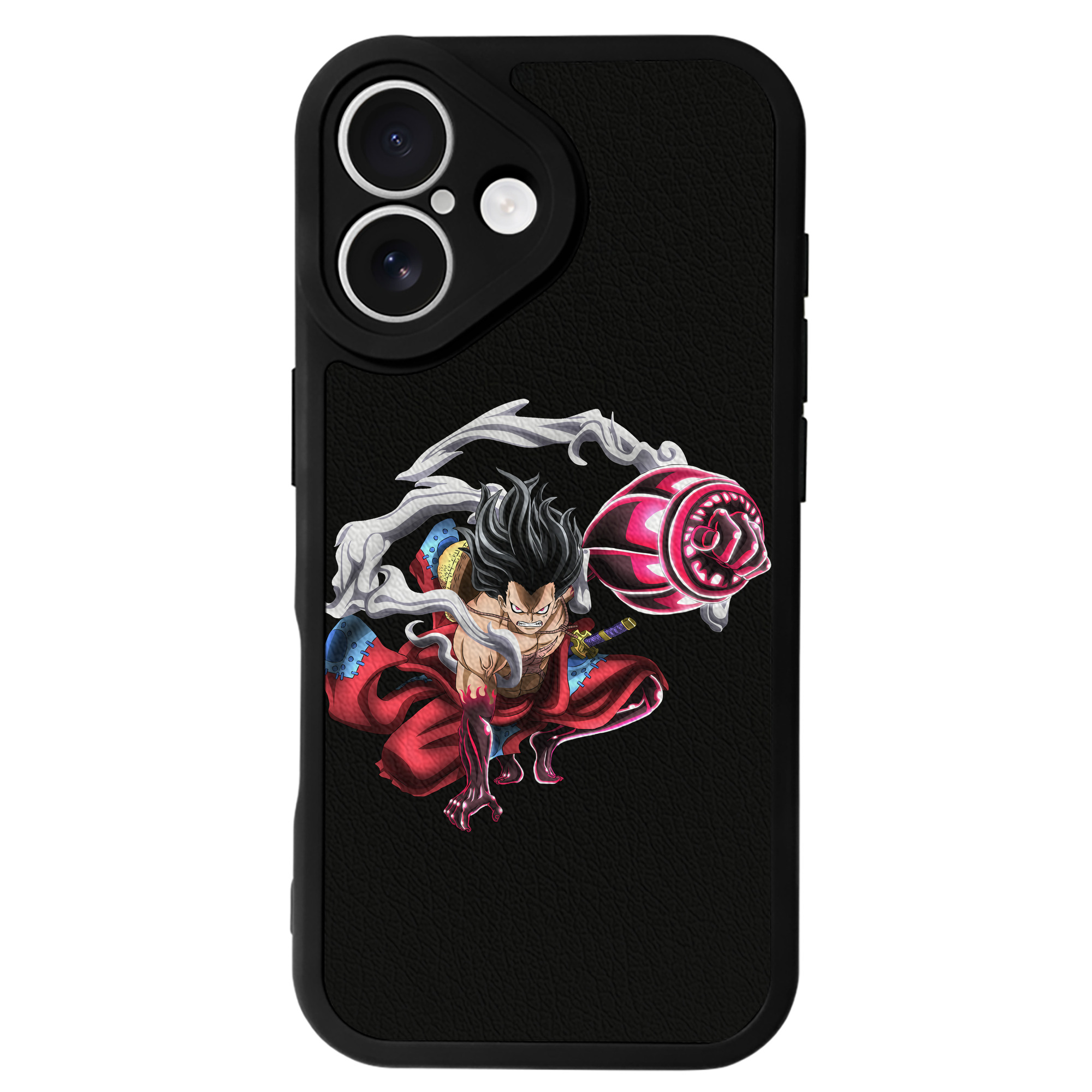 （画像用） ワンピース モンキー・D・ルフィ ONE PIECE Monkey D. Luffy 【iPhone 16シリーズ対応】シリコンスマホケース（レザー調） 材質：シリコン